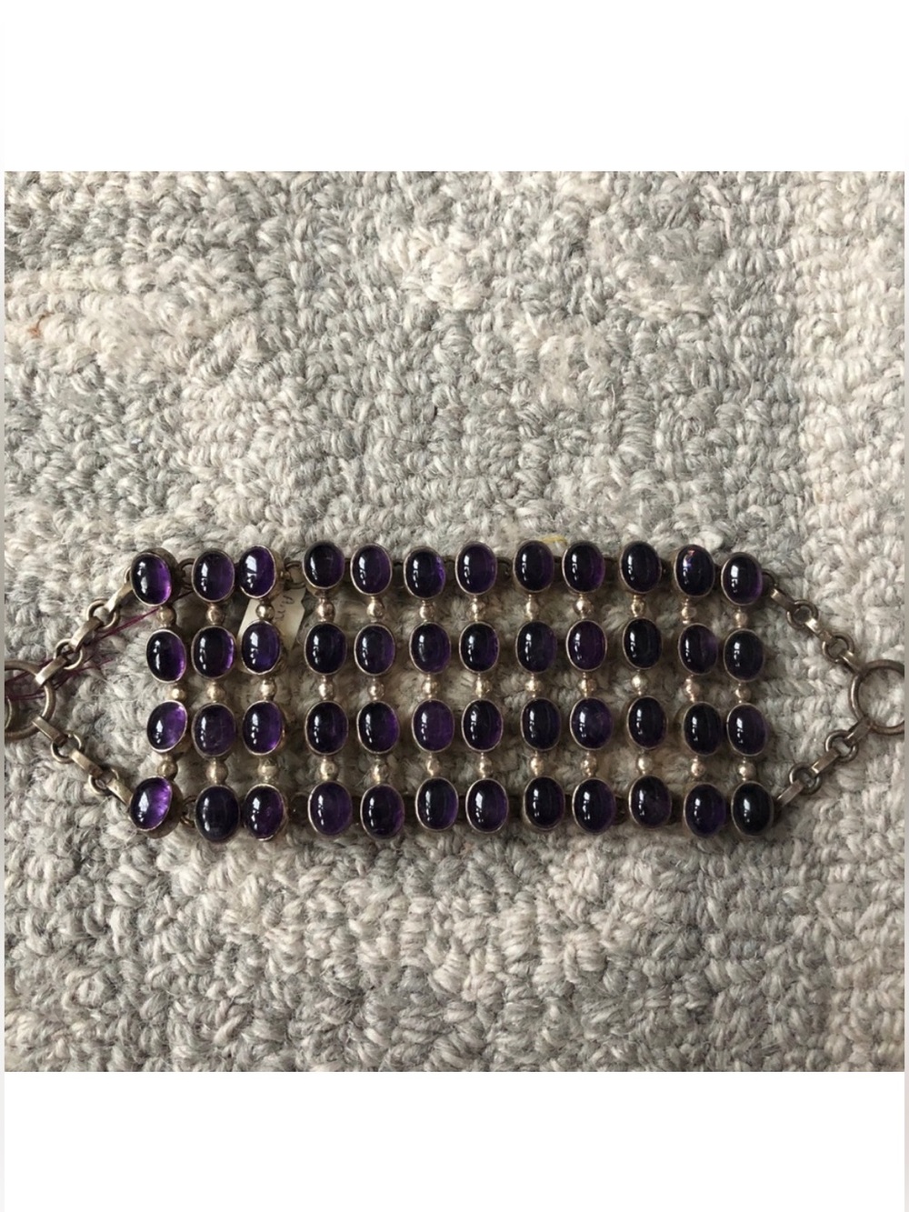 Brand New Amethyst and Sterling Silver Bracelet